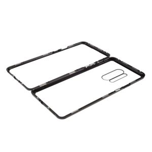 MOBILCOVERS.DK OnePlus 8 Pro 360⁰ Magnetisk Metal Cover m. Glas Bagside & Forside - Sort