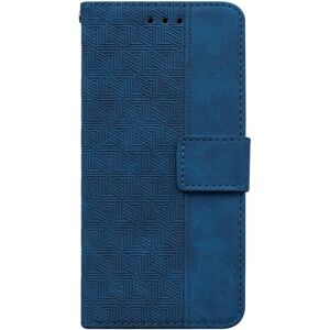 MOBILCOVERS.DK OnePlus Nord 2T (5G) Flip Cover m. Pung & Strop - Geometri Mønster - Blå