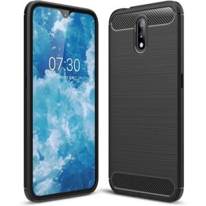 MOBILCOVERS.DK Nokia 2.3 Brushed Carbon Fibre Plast Cover Sort