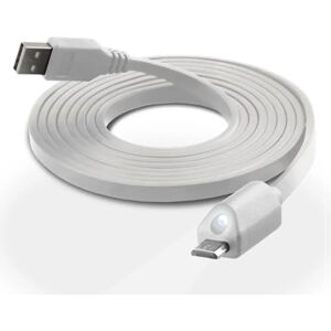 Naztech Micro-USB Ladekabel med Lys - Hvid