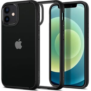 iPhone 12 Mini Spigen Ultra Hybrid Cover - Gennemsigtig / Sort