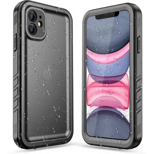 Tech-Protect Tech Protect iPhone 11 Vandtæt Cover - Gennemsigtig / Sort