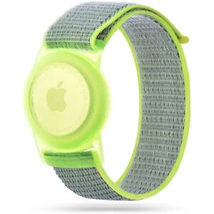 Apple Airtag Rem til Børn - Tech-Protect Nylon - Lime