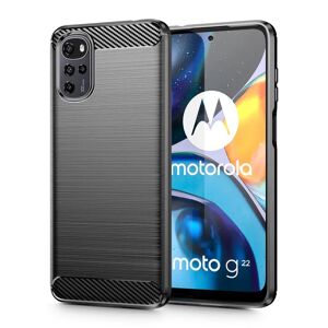 Motorola Moto G22 Tech-Protect Fleksibelt Plastik Cover Carbon - Sort