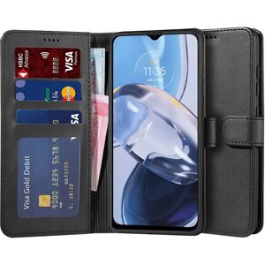 Motorola Moto E22 / E22i Tech-Protect Wallet Magnet m. Pung & Ståfunktion - Sort