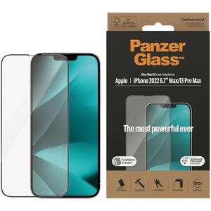 iPhone 14 Plus / 13 Pro Max PanzerGlass AntiBacterial Ultra-Wide Fit Skærmbeskyttelse - EasyAligner - Diamond Strength - Gennemsigtig