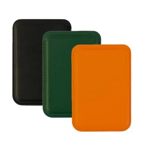 4smarts UltiMag Magnetisk Kortholder m. RFID Beskyttelse - 3-Pack - MagSafe Kompatibel - Sort / Grøn / Brun
