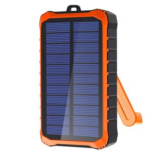 4smarts Prepper Solar Powerbank 12.000mAh - 2 x USB-A - Sort / Orange