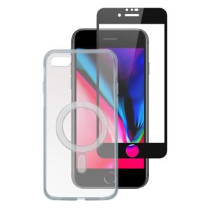 iPhone SE (2022 / 2020) / 8 4smarts Second Glass X-Pro 360° Protection Set Premium - MagSafe Kompitabel - (Cover + Skærmbeskyttelse)