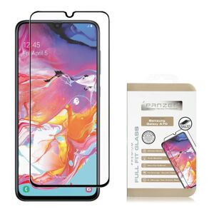 Samsung Galaxy A70 PANZER Premium Hærdet Glas Skærmbeskyttelse m. Sort Ramme - Full Fit