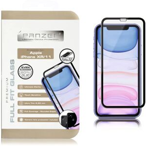 iPhone 11 / XR PANZER Premium Silicate Full-Fit Glass - Sort Ramme