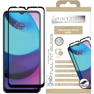 Motorola Moto E20 PANZER Premium Full-Fit Glass - Sort Ramme