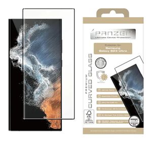 Samsung Galaxy S23 Ultra PANZER Premium Curved Glass - Case-Friendly - Sort Kant