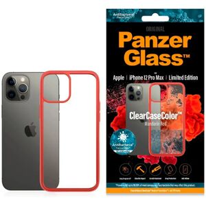 iPhone 12 Pro Max Cover PanzerGlass ClearCase Antibakteriel - Mandarin Red Limited Edition