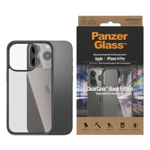 iPhone 14 Pro Cover PanzerGlass AntiBakteriel ClearCase - Sort Kant