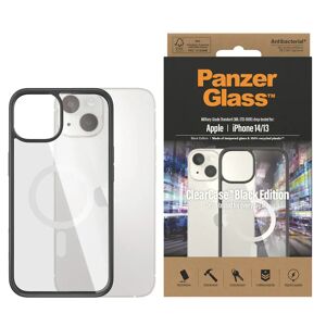 iPhone 14 / 13 Cover PanzerGlass AntiBakteriel ClearCase - MagSafe Kompatibel - Sort Kant