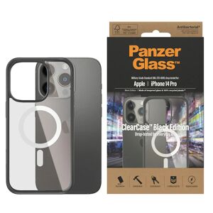 iPhone 14 Pro Cover PanzerGlass AntiBakteriel ClearCase - MagSafe Kompatibel - Sort Kant