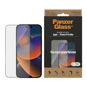iPhone 14 Pro Max PanzerGlass AntiBacterial Ultra-Wide Fit Skærmbeskyttelse - Diamond Strength - Gennemsigtig