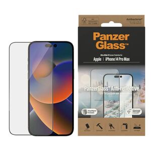 iPhone 14 Pro Max PanzerGlass AntiBacterial Ultra-Wide Fit Skærmbeskyttelse - Anti-reflective - EasyAligner - Diamond Strength