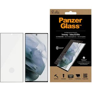 Samsung Galaxy S22 Ultra PanzerGlass AntiBacterial Edge-to-Edge Skærmbeskyttelse - Case-Friendly - Sort Kant