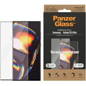 Samsung Galaxy S23 Ultra PanzerGlass AntiBacterial Ultra Wide Fit Skærmbeskyttelse - EasyAligner - Diamond Strength - Gennemsigtig