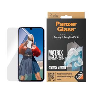 Samsung Galaxy A35 (5G) PanzerGlass Matrix AntiBacterial Ultra Wide Fit Skærmbeskyttelse - AlignerKit - Platinum Strength - Gennemsigtig