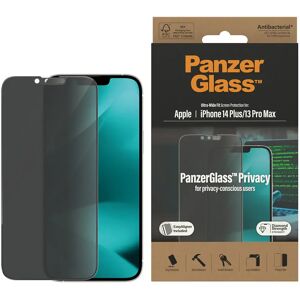 iPhone 14 Plus / 13 Pro Max PanzerGlass AntiBacterial Ultra-Wide Fit Skærmbeskyttelse - EasyAligner - Privacy Filter - Diamond Strength