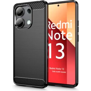 Xiaomi Redmi Note 13 (4G) Tech-Protect Fleksibelt Plastik Carbon Cover - Sort