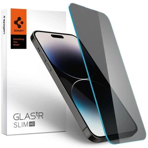 iPhone 14 Pro Spigen Glas.tr Hærdet Glas Skærmbeskyttelse - Gennemsigtig m. Privacy