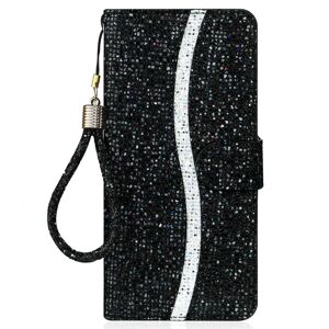 MOBILCOVERS.DK iPhone 14 Flip Cover m. Pung - Sort Glitter