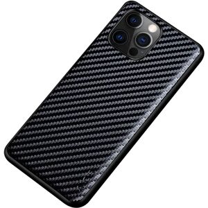 MOBILCOVERS.DK iPhone 14 Pro Max Hybrid Plastik Cover m. Carbon Design - Sort