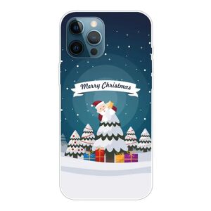 MOBILCOVERS.DK iPhone 14 Pro Fleksibelt Plast Jule Cover - Juletræ og Gaver