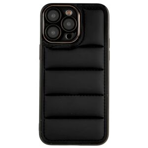 MOBILCOVERS.DK iPhone 14 Pro Max Læderbetrukket 3D Plastik Cover m. Kamera Beskyttelse - Sort