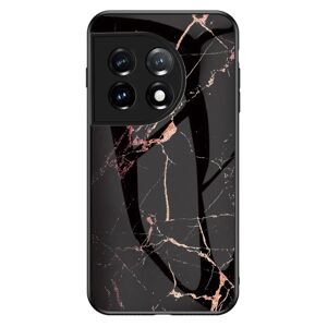 MOBILCOVERS.DK OnePlus 11 Cover m. Glasbagside - Gold Black Marble