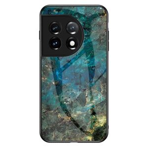 MOBILCOVERS.DK OnePlus 11 Cover m. Glasbagside - Emerald Marble