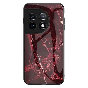 MOBILCOVERS.DK OnePlus 11 Cover m. Glasbagside - Red Marble