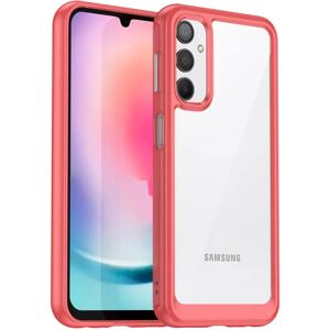 MOBILCOVERS.DK Samsung Galaxy A24 Acrylic Combo Cover Gennemsigtig / Rød