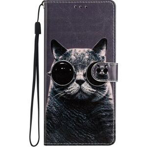 MOBILCOVERS.DK Google Pixel 7 Læder Cover m. Pung og Strop - Solbrille Kat