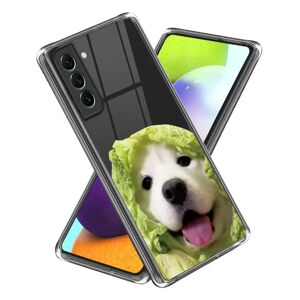 MOBILCOVERS.DK Samsung Galaxy S23 Fleksibelt Gennemsigtigt Cover m. Print - Hund i Salat