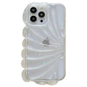 MOBILCOVERS.DK iPhone 14 Pro Fleksibelt Plastik Cover 3D Muslingeskal / Gennemsigtig