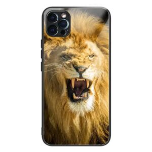 MOBILCOVERS.DK iPhone 14 Pro Plastik Cover m. Glasbagside - Løve