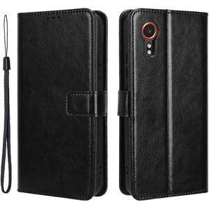 EIDERWOOD Samsung Galaxy Xcover 7 Blankt Læder Cover m. Pung & Strop - Sort