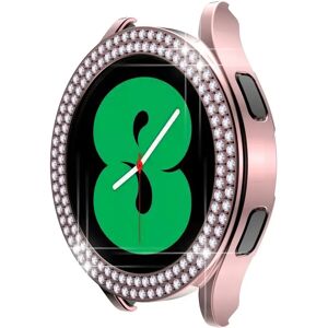 MOBILCOVERS.DK Samsung Galaxy Watch 4 / 5 44mm Hårdt Plast Cover m. Rhinsten - Lyserød