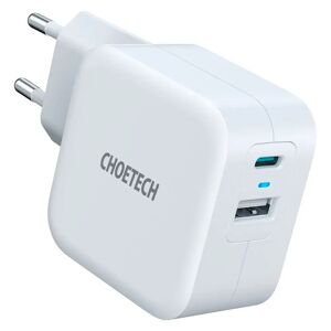 Choetech PD & QC 38W Vægoplader m. USB-A & USB-C - Hvid