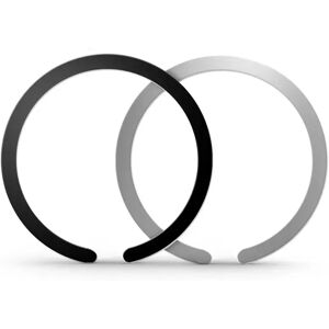 Tech-Protect Universel MagSafe Kompatibel Magnetisk Ring - 2 Pack - Sølv / Sort