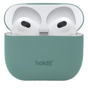 Holdit Silikone Cover Til AirPods (3.gen) - Moss Green
