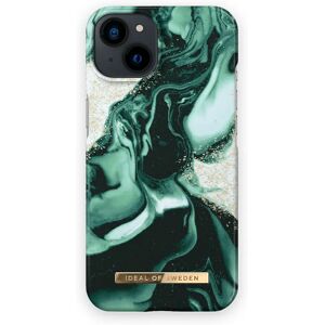 Ideal Of Sweden iPhone 13 Fashion Case Golden Olive Marble