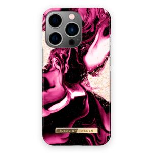 Ideal Of Sweden iPhone 13 Pro Fashion Case Golden Ruby Marble