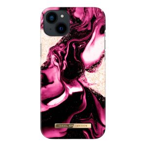 iDeal Of Sweden iPhone 14 Plus Fashion Case - Golden Ruby Marble