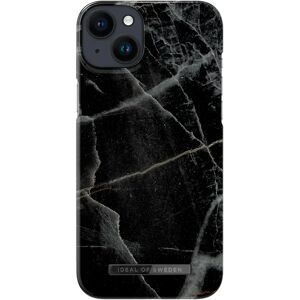 Ideal Of Sweden iPhone 14 Plus Fashion Case - Black Thunder Marble